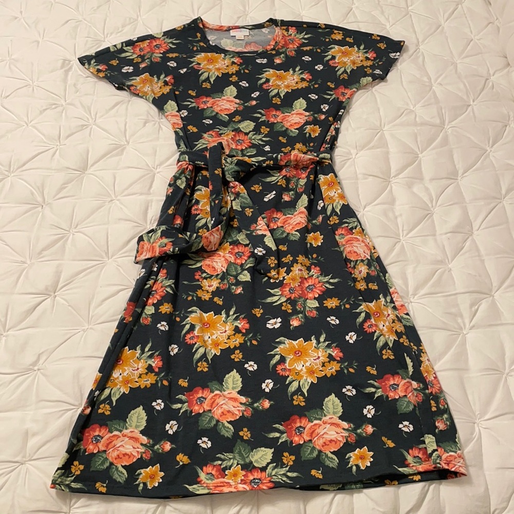 LuLaRoe Marly dress in gorgeous floral size XXS
